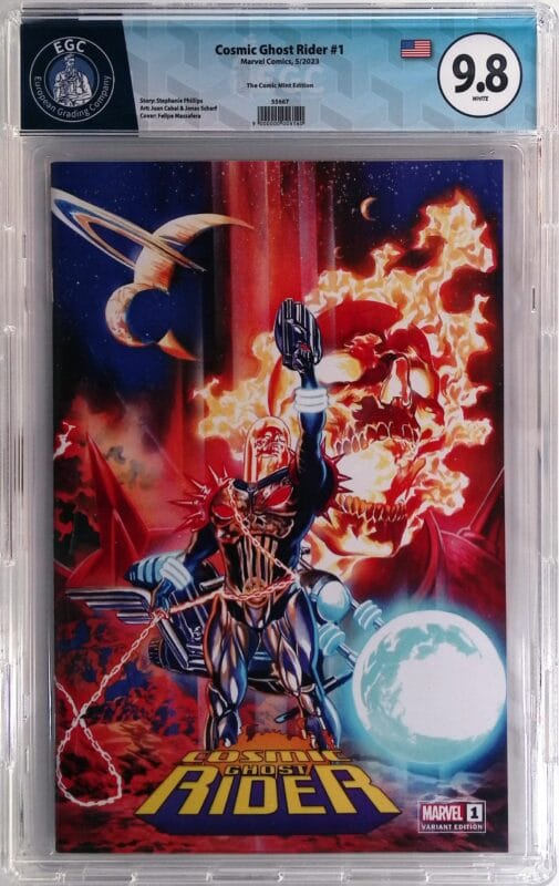 Cosmic Ghost Rider #1 Felipe Massafera Retailer Exclusive Variant (Marvel 2023) EGC 9.8 Blue Label – Limited to Only 600 Copies Worldwide