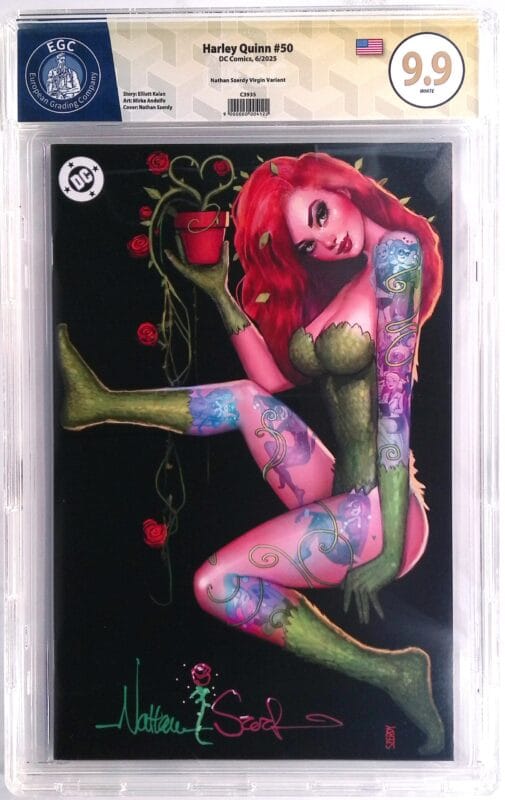Harley Quinn #50 Nathan Szerdy Virgin Variant CGC-style 9.9 EGC Yellow Label Signed & Remarked – Ultra Rare Retailer Exclusive 2025